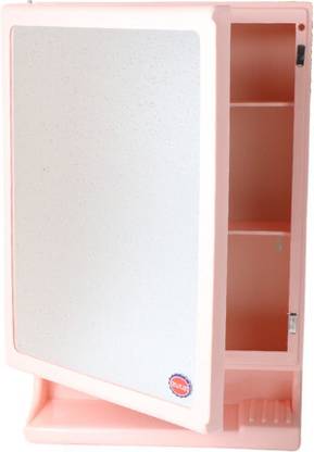 Branco Strong & Heavy New Look Bathroom Mirror Cabinet Made in India Plastic Wall Mount Plastic Wall Shelf