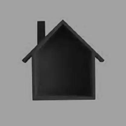 Crownista Hut Shape Wooden Wall Shelf (Number of Shelves - 1, BLACK) MDF (Medium Density Fiber) Wall Shelf