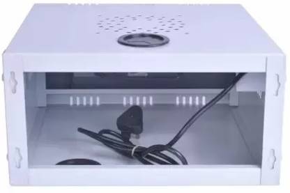 Devam DVR Rack 1U CCTV/DVR/NVR Cabinet Box Wall Mount with Lock/Server Rack-Foldable Iron Wall Shelf
