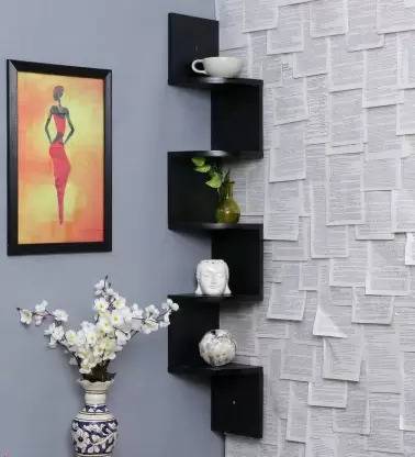 GOVINDA A NAME OF TRUST Keep dry MDF (Medium Density Fiber) Wall Shelf