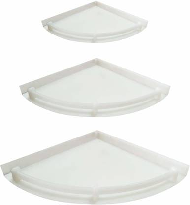 Flipkart SmartBuy Stylish Mount Bathroom Corner Set Acrylic Wall Shelf