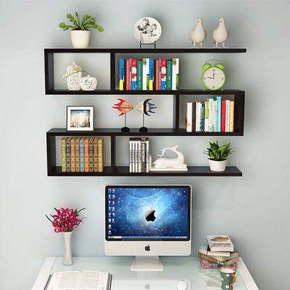 TheGoodLuck Wall Mount Floating Shelves for Books Shelf, Antiques, Organizer, Storage - DIY MDF (Medium Density Fiber) Wall Shelf