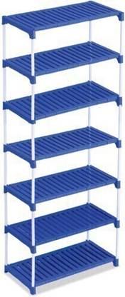 Dhani Creations 7-Tier Adjustable Multipurpose Shoe Storage Rack Space Saving, Easy to Assemble Plastic Wall Shelf
