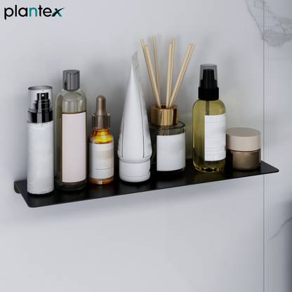 Plantex Aluminum Powder Coated Bathroom Wall Shelf/Bathroom Accessories(18x5 inch-Black) Aluminium Wall Shelf