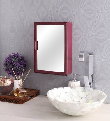 Epraiser SMALL MINI BATHROOM STORAGE MIRROR CABINET BOX Plastic Wall Shelf