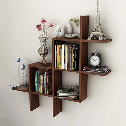 ShaizRArt Wooden wall shelf plus shape mount shelves MDF (Medium Density Fiber) Wall Shelf