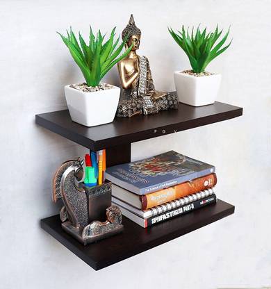 apcollection Decorative Wooden Wall Shelf / Book Shelf ( Do it Yourself / DIY ) MDF (Medium Density Fiber) Wall Shelf