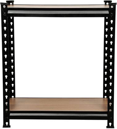 Star Work Wooden Steel 2 Sections Adjustable Industrial Storage Rack Adjustable Shelves Steel Wall Shelf