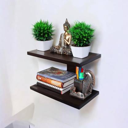 ALTRR Floating Wall Mounted Shelving Unit for Basement, Utility Room Wooden Wall Shelf