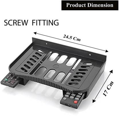Ultra Plus Plastic SetTop Box Wall Mount Remote|Wi-fi Router|Multi-Purpose Holder Plastic Wall Shelf