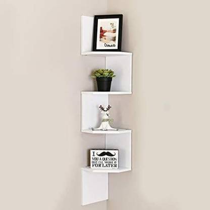 classiconline Wooden Wall Mount Corner Wooden Wall Shelf