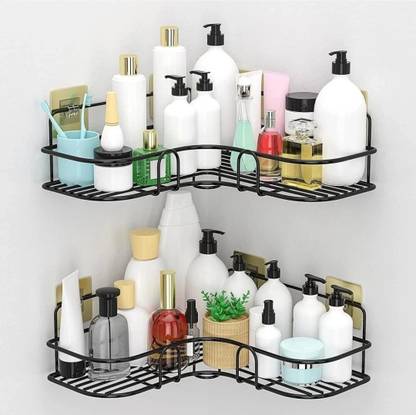jolex JOLEX Self-Adhesive Metal Bathroom CornerShelf, Iron Wall Shelf