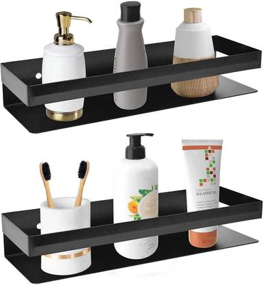 Impulse by Plantex Multi-Purpose Rack Shelf Bathroom Shelf Storage Organizer Kitchen Shelf 14X5inch Iron Wall Shelf