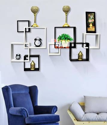 WallHeaven WallHeaven Wooden Stylish Wall Rack Shelves Set of Wall Shelves MDF Fiber MDF (Medium Density Fiber), Wooden Wall Shelf