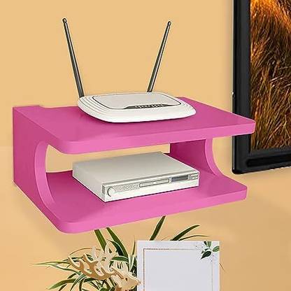 CraftOnline CraftOnline Wooden Wall Shelves Settop box Stand WiFi Routers Holder Wooden, MDF (Medium Density Fiber) Wall Shelf