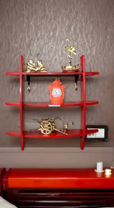 The New Look The New Look 3 Ladder Style Wooden Wall Shelf
