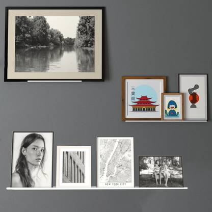 Spillbox Metal Photo Frame Stand|Displaying Photos and Artwork Images-Set of 3 Iron Wall Shelf
