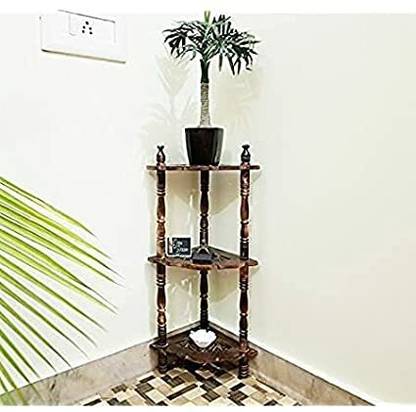 Myhandicrafts Wooden Multipurpose Mini Corner Corner Rack Shelves Wooden Wall Shelf