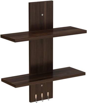 national company two patti black Wooden Wall Shelf
