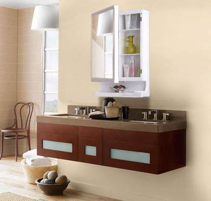 CIPLA PLAST New Look Mirror Cabinet For Bathroom Color Ivory
