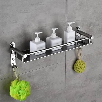 iSTAR 304 Stainless Steel Bathroom Shelf/ Kitchen Shelf and Rack (pack of 1) Stainless Steel Wall Shelf