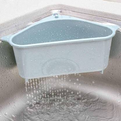 SNEH SNEH Triangular Shape Sink Storage Basket Plastic Wall Shelf