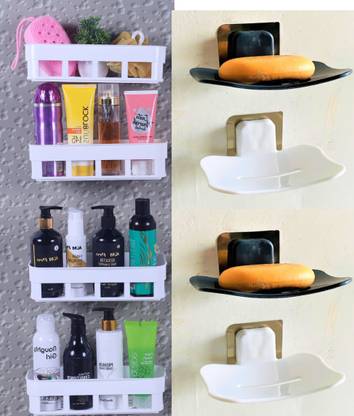 HATMEET 4 Bathroom shelves / Toothbrush Holder Soap Stand / 4 Sabu ...