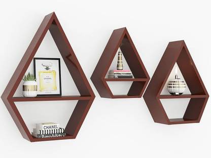 Shariqkassar DAIMOND SELVES BRO MDF (Medium Density Fiber) Wall Shelf