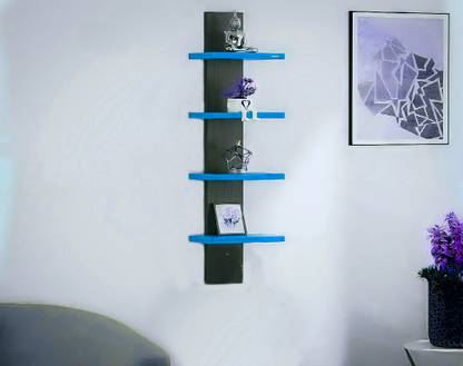 SBhandicrafts Good Floating Utility Column Spine Wall Shelving Unit for Small Space Rack Shelf Wooden Wall Shelf