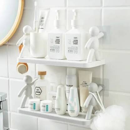 SJK Self Adhesive Multi-Purpose Wall Hanging Humanoid floating Shelf 1404