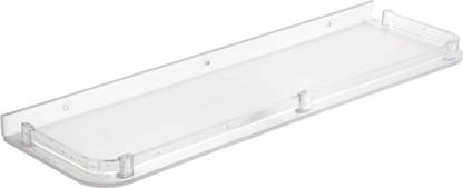 Preha The Smart Choice Premium Quality Bathroom Unbreakable Plastic 18 Inch Rectangular ABS Shelf Tray Acrylic Wall Shelf