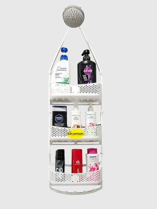 Solomon ™ Premium Quality 3 Layer Bathroom Shower Shelve Hanging Shower Caddy Rack For Shampoo | Conditioner | Soap | Body Wash | Plastic Wall Shelf | Shelve Plastic Wall Shelf