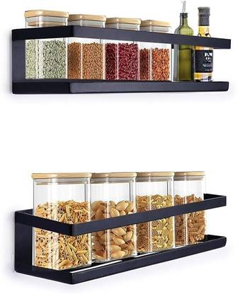 Shg enterprise Magnetic Shelf Fridge Side Storage Spice Rack Kitchen Organiser Steel Wall Shelf