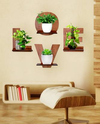 J & M ART love shelf wooden wall Wooden Wall Shelf