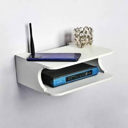 Artival Crafts Wooden Set-Top Box Stand | Wall-Mounted TV Shelf | Durable & Stylish MDF (Medium Density Fiber) Wall Shelf