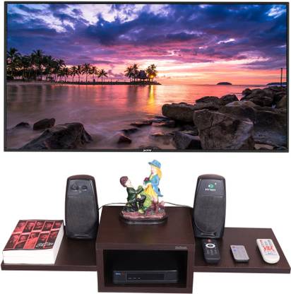 Madhuran Aero TV Entertainment Unit Wenge 75X25X14.5 cm/Wall Set Top Box Stand Shelf Particle Board Wall Shelf