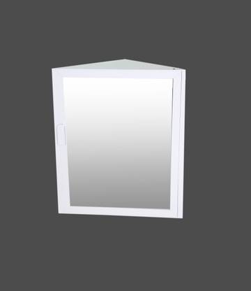 WINACO New Look Corner Off White 3 MM Thickness Bathroom Mirror Cabinet Acrylic Wall Shelf