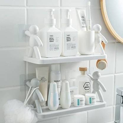 HEYMAK Floating Shelves Wall Shelf for Kitchen Bathroom Entryway Plastic Wall Shelf