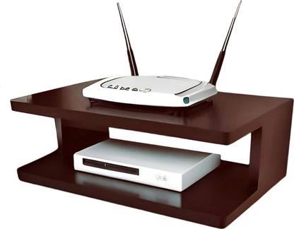 Dime Store Dime Store Engineered Wood Set Top Box Stand TV Stand WiFi Router Rack Wooden Wall Shelf