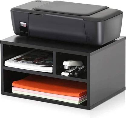 NMT Printer Stand with 3 Storage Box, Work Desk Printer Stand for Office Work MDF (Medium Density Fiber) Wall Shelf