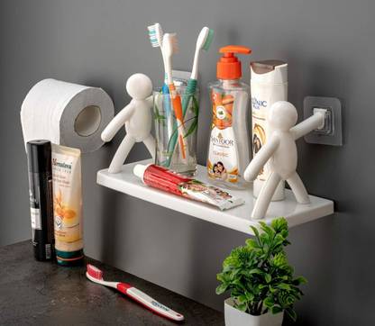 KRAZE Multipurpose Wall Mount Self Adhesive Floating Shelf and Rack Acrylic Wall Shelf