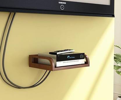 HOME SPARKLE Set Top Box Stand / WIFI Router Stand / Wall Mount Stand / Wifi Holder MDF (Medium Density Fiber) Wall Shelf