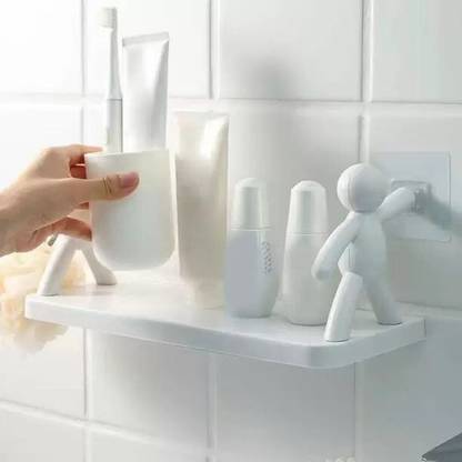 SJK Self Adhesive Multi-Purpose Wall Hanging Humanoid floating Shelf 1463