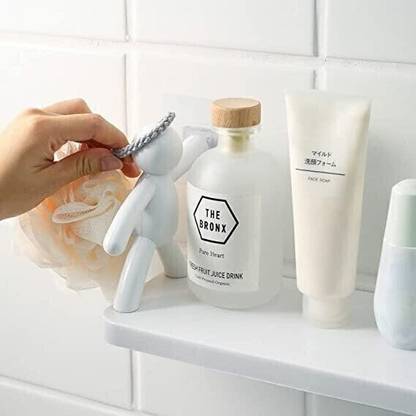 SJK Self Adhesive Multi-Purpose Wall Hanging Humanoid floating Shelf 1.2373 Plastic Wall Shelf