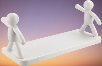 SJK Self Adhesive Multi-Purpose Wall Hanging Humanoid floating Shelf 2*0.387 Plastic Wall Shelf