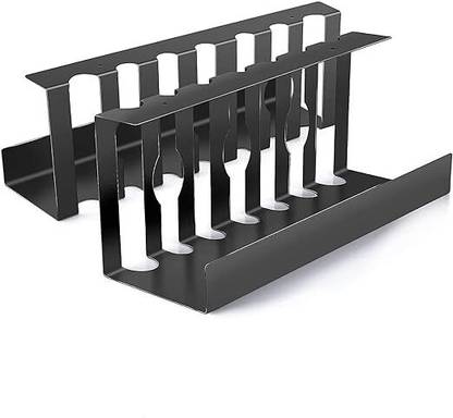 Indian Decor 41633 Under Desk Cable Management Tray,Set of 2 Under Desk Cable Organizer Stainless Steel Wall Shelf