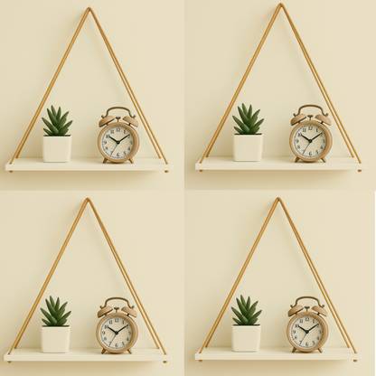DWIVEDI WORKS Wall Hanging Shelves Braided Rope, hanging Shelves for Living Room Wall Decor. Wooden Wall Shelf