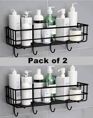 DXDT Wall Mounted (Pack of 2) bathroom Shelf/Rack/Storage Organizer for bathroom Stainless Steel Wall Shelf