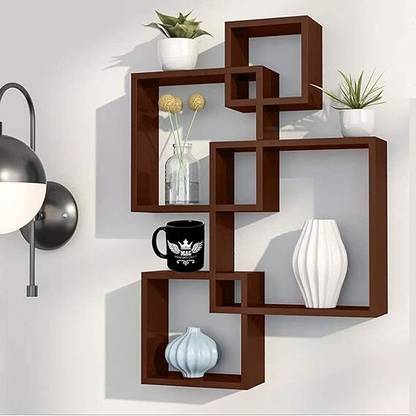 Best Quality Wall Shelf Intersecting Shelves MDF Set of 4 Shelves Attach MDF (Medium Density Fiber) Wall Shelf