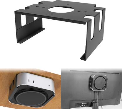 Zomei Under Desk Holder for Mac Mini M4 Wall Mount Metal Bracket Rack Organizer Steel Wall Shelf
